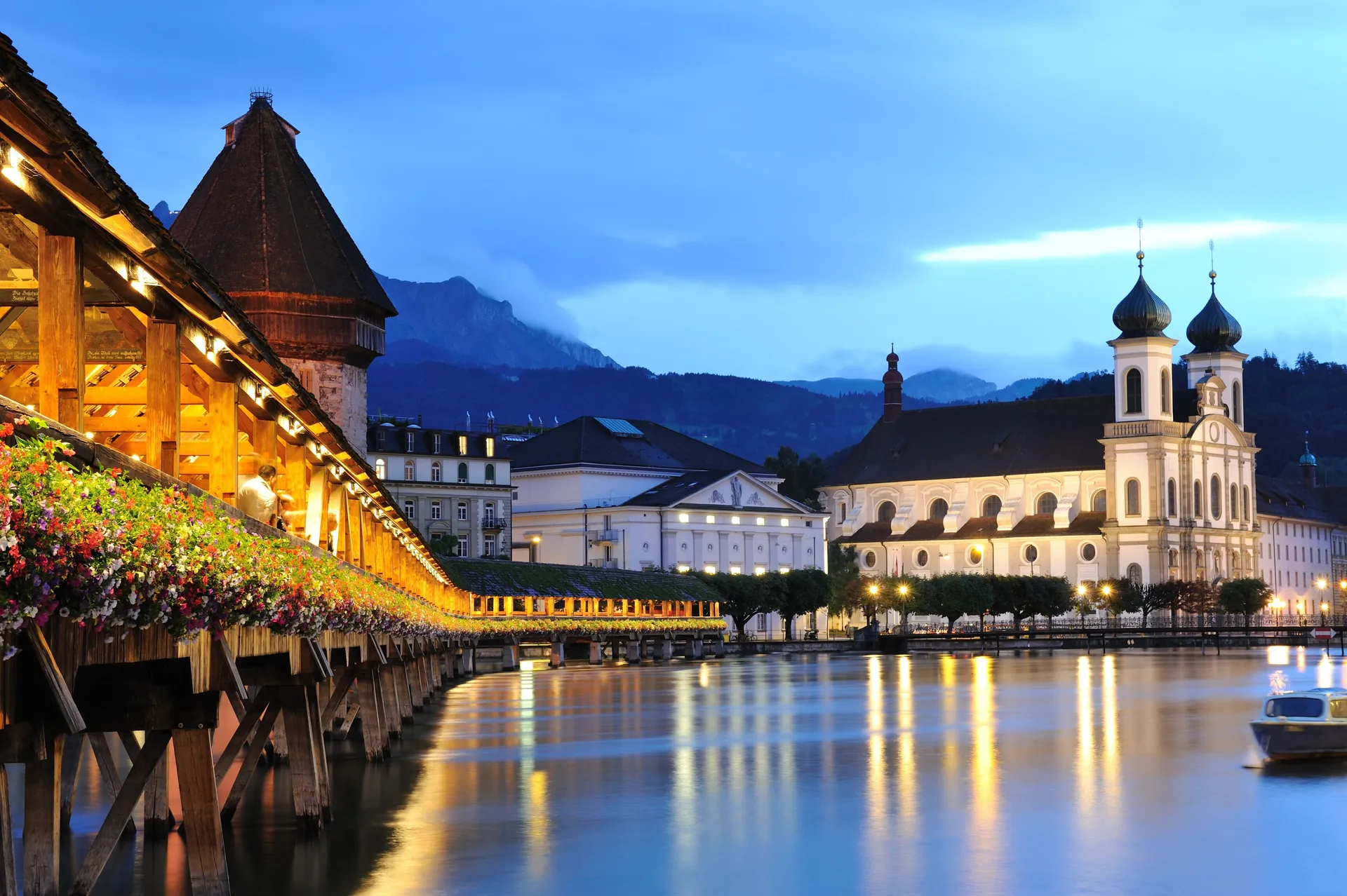 Lucerne - Chapel Bridge Evening