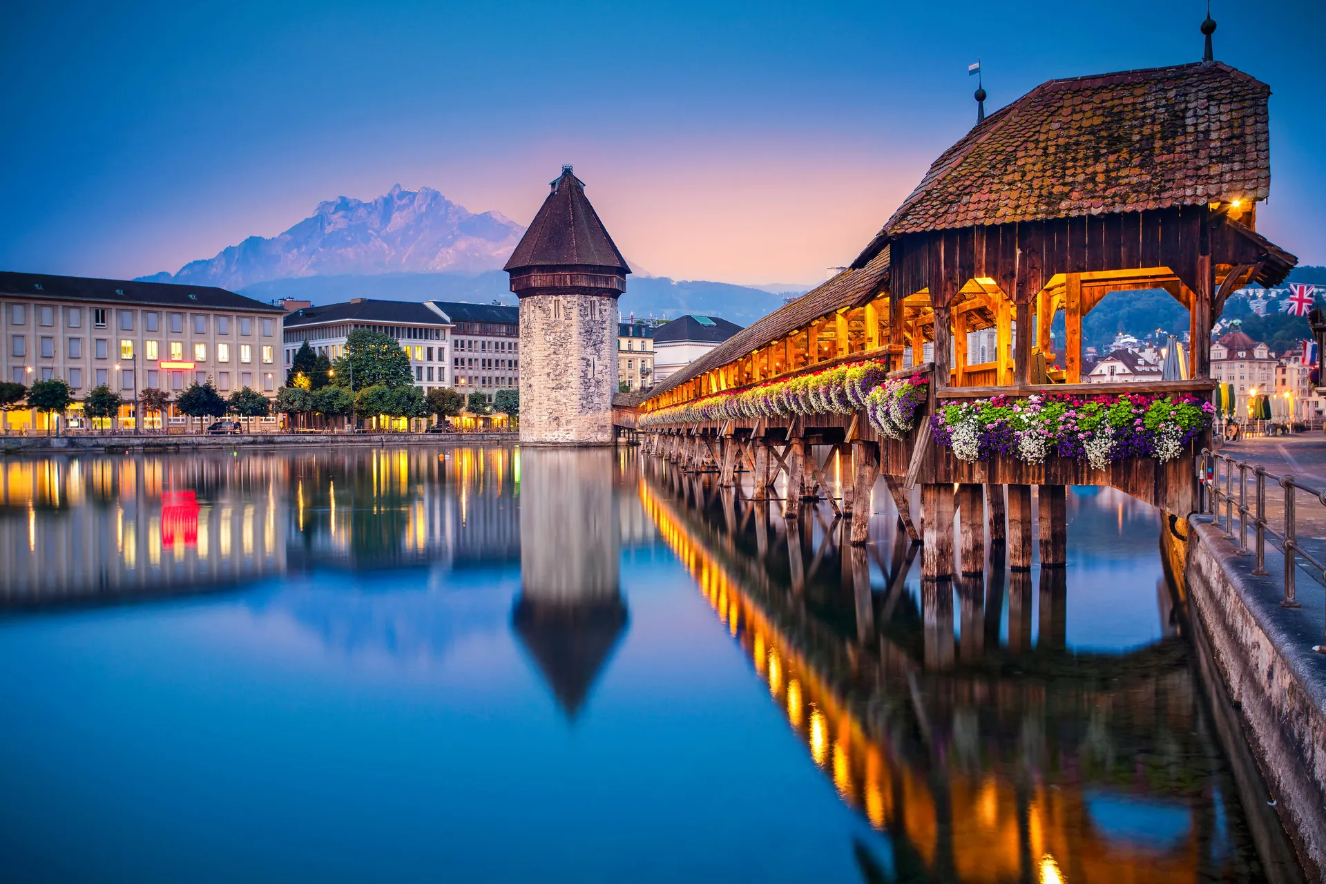 Lucerne - Chapel Bridge Twilight